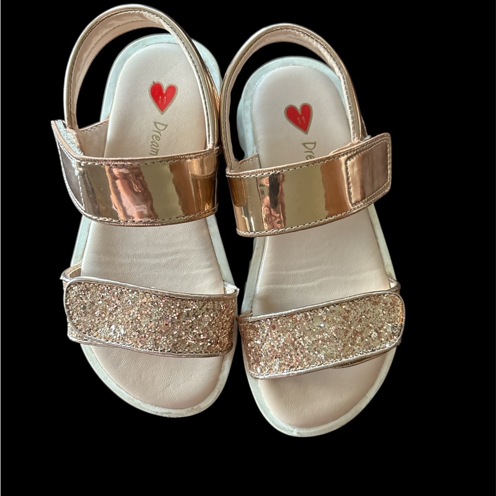 💐Dream Pairs Kids Gold and Glitter Dress Shoes